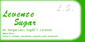levente sugar business card